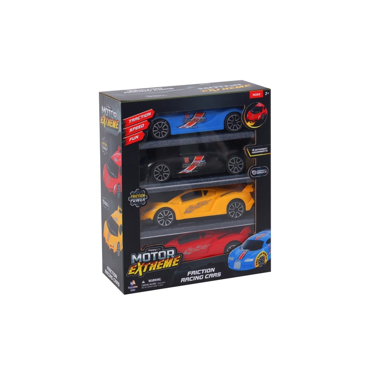 Set x 4 Carros deportivos de Fricción MOTOR EXTREME Set x 4 Carros deportivos de Fricción MOTOR EXTREME