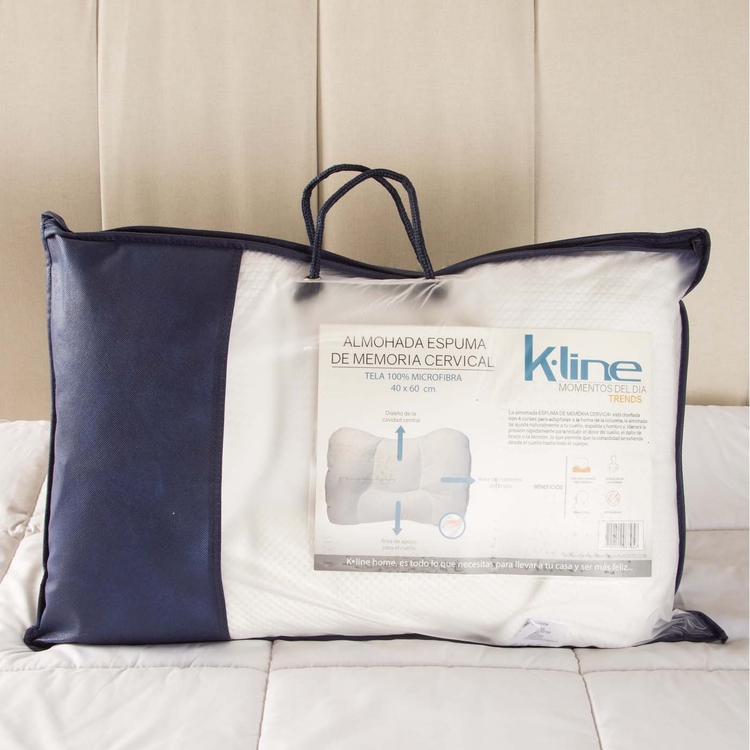 Almohada Espuma de Memoria K-LINE Cervical 40 x 60 cm Almohada Espuma de Memoria K-LINE Cervical 40 x 60 cm