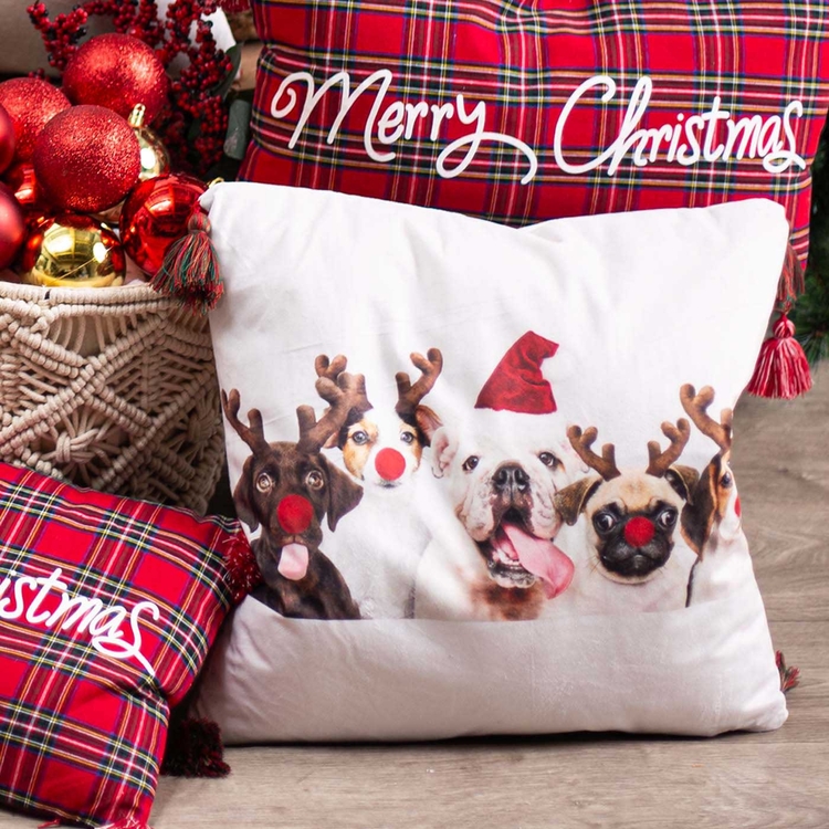 Cojín Navidad JOY Mascotas 45 x 45 cm Cojín Navidad JOY Mascotas 45 x 45 cm