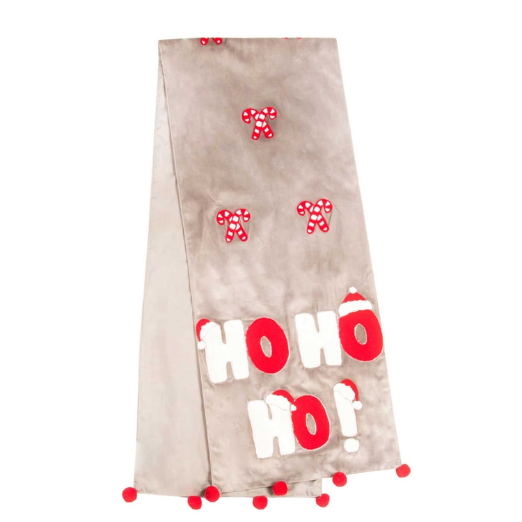 Camino de Mesa JOY "Hohoho" Navidad 35 x 180 cm Gris/Rojo Camino de Mesa JOY "Hohoho" Navidad 35 x 180 cm Gris/Rojo