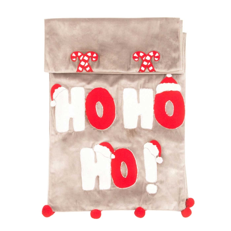 Camino de Mesa JOY "Hohoho" Navidad 35 x 180 cm Gris/Rojo Camino de Mesa JOY "Hohoho" Navidad 35 x 180 cm Gris/Rojo