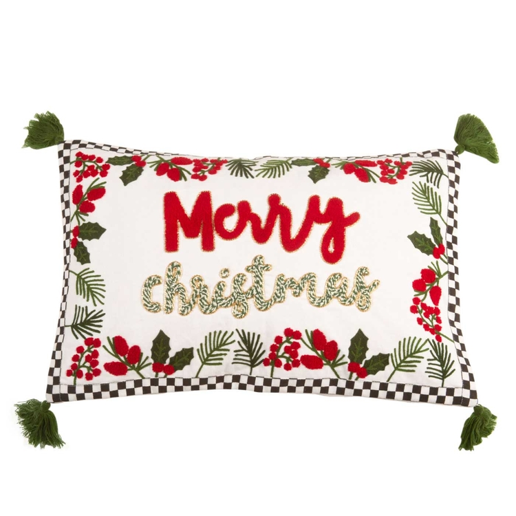 Cojín Decorativo JOY Merry Christmas 35 x 55 cm Blanco Cojín Decorativo JOY Merry Christmas 35 x 55 cm Blanco