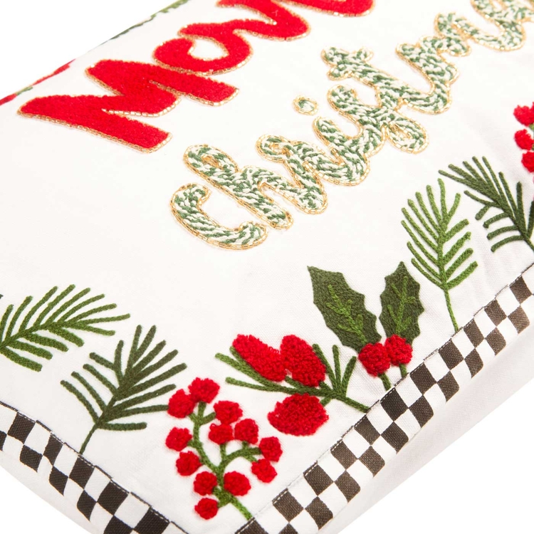 Cojín Decorativo JOY Merry Christmas 35 x 55 cm Blanco Cojín Decorativo JOY Merry Christmas 35 x 55 cm Blanco