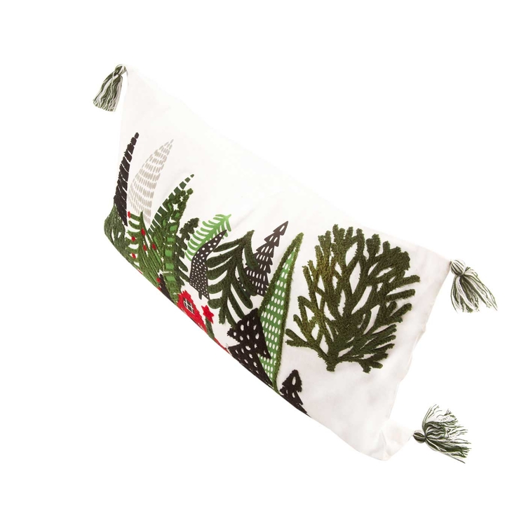 Cojín Decorativo JOY Bosque Navidad 35 x 55 cm Rojo/Verde Cojín Decorativo JOY Bosque Navidad 35 x 55 cm Rojo/Verde