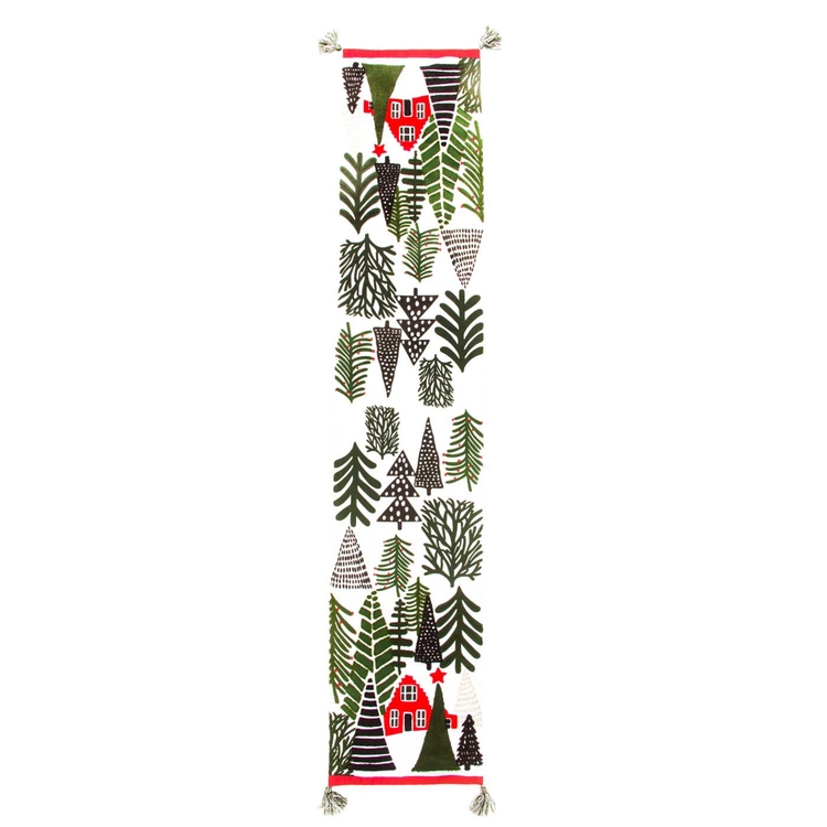Camino de Mesa JOY Bosque Navidad 35 x 180 cm Verde/Rojo Camino de Mesa JOY Bosque Navidad 35 x 180 cm Verde/Rojo