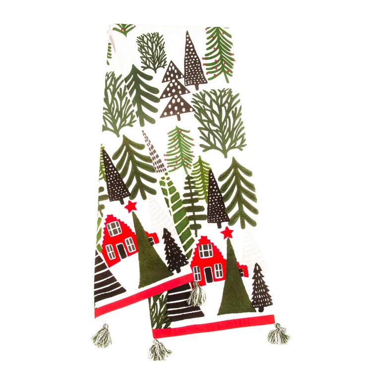 Camino de Mesa JOY Bosque Navidad 35 x 180 cm Verde/Rojo Camino de Mesa JOY Bosque Navidad 35 x 180 cm Verde/Rojo