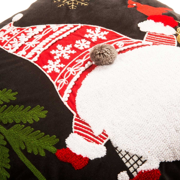 Cojín Decorativo JOY Papa Noel Navidad 45 x 45 cm Negro Cojín Decorativo JOY Papa Noel Navidad 45 x 45 cm Negro