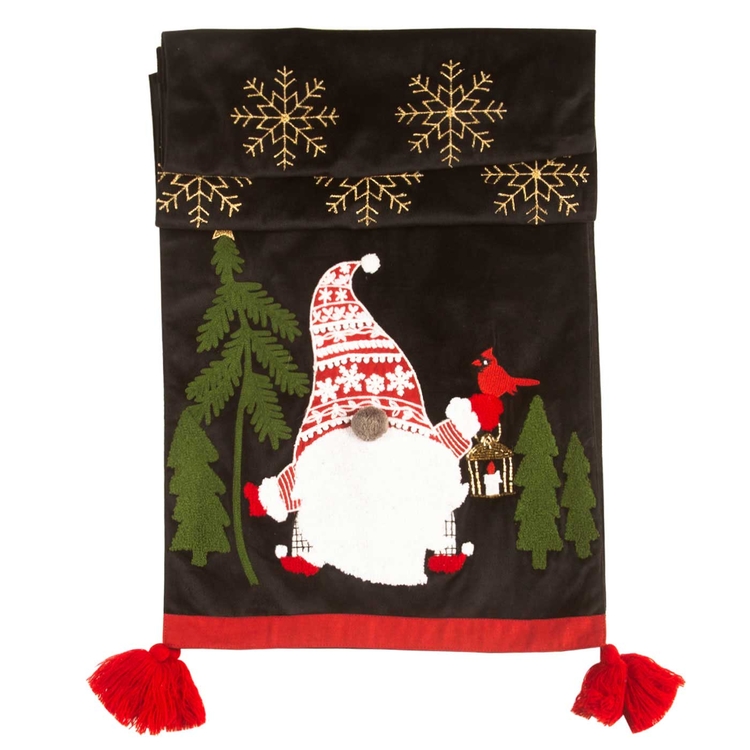 Camino de Mesa JOY Papa Noel Navidad 35 x 180 cm Negro Camino de Mesa JOY Papa Noel Navidad 35 x 180 cm Negro