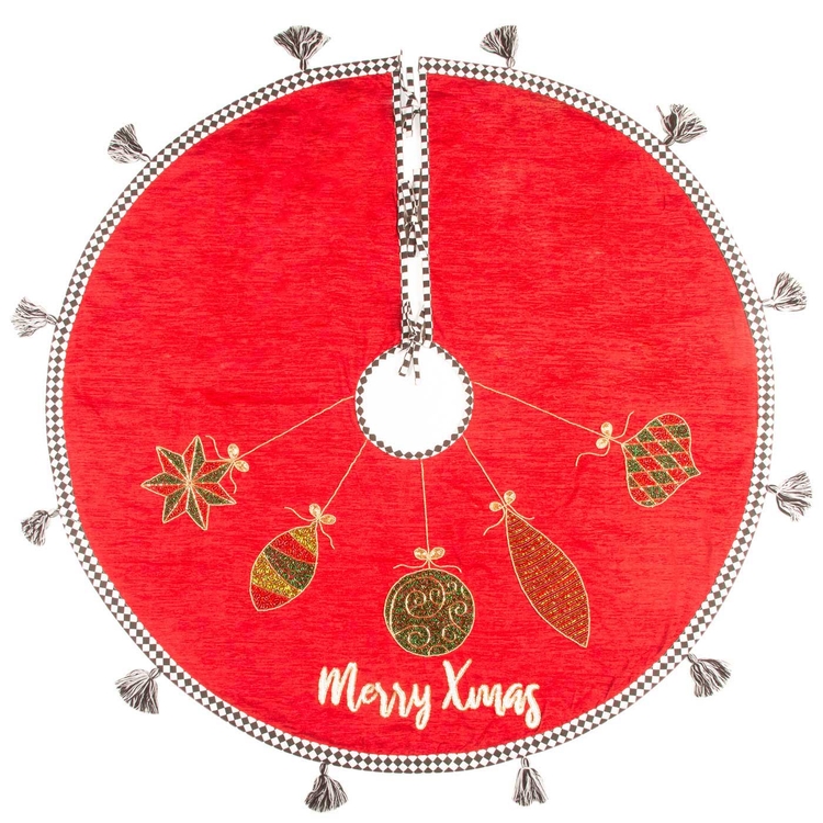 Pie de Árbol JOY Merry Xmas 110 cm Rojo Pie de Árbol JOY Merry Xmas 110 cm Rojo