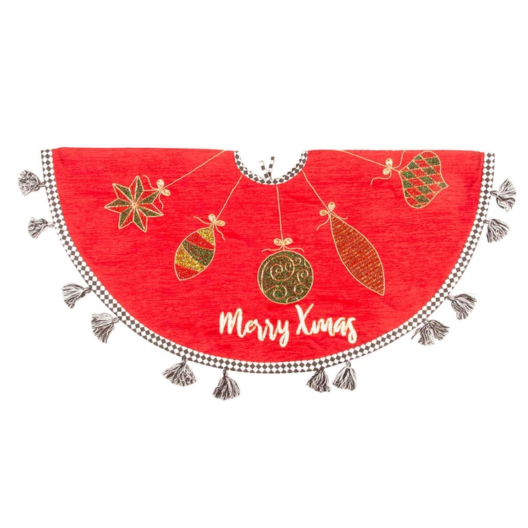 Pie de Árbol JOY Merry Xmas 110 cm Rojo Pie de Árbol JOY Merry Xmas 110 cm Rojo