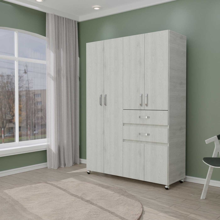 Armario Clóset MADERKIT Nova 140 cm Ceniza Armario Clóset MADERKIT Nova 140 cm Ceniza