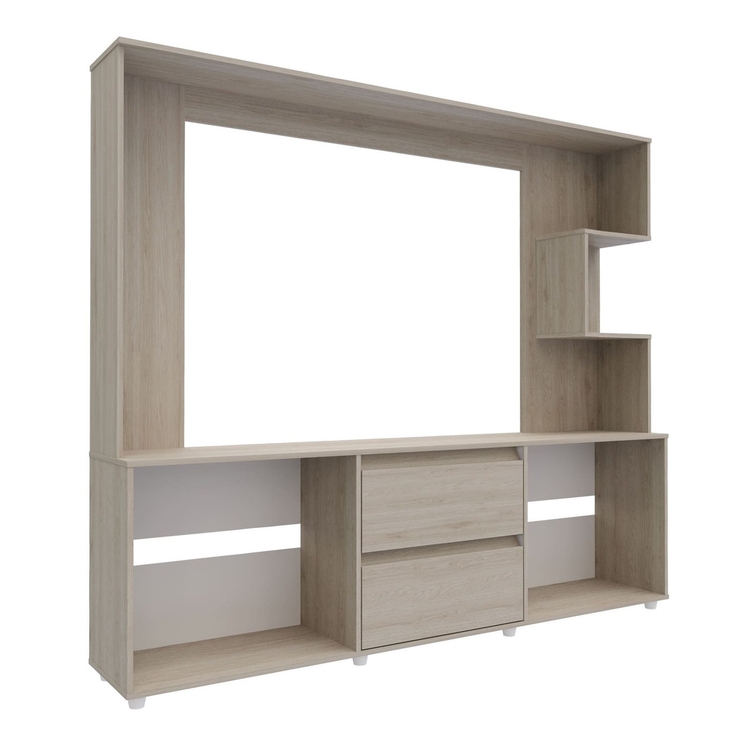 Centro de Entretenimiento MADERKIT Baptistine Ceniza Centro de Entretenimiento MADERKIT Baptistine Ceniza