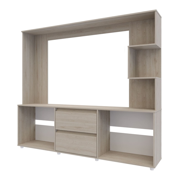 Centro de Entretenimiento MADERKIT Baptistine Ceniza Centro de Entretenimiento MADERKIT Baptistine Ceniza