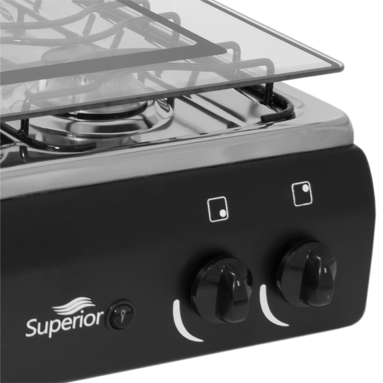 Estufa de Mesa SUPERIOR 4 Puestos Gas Natural 7054-1 Negro Estufa de Mesa SUPERIOR 4 Puestos Gas Natural 7054-1 Negro