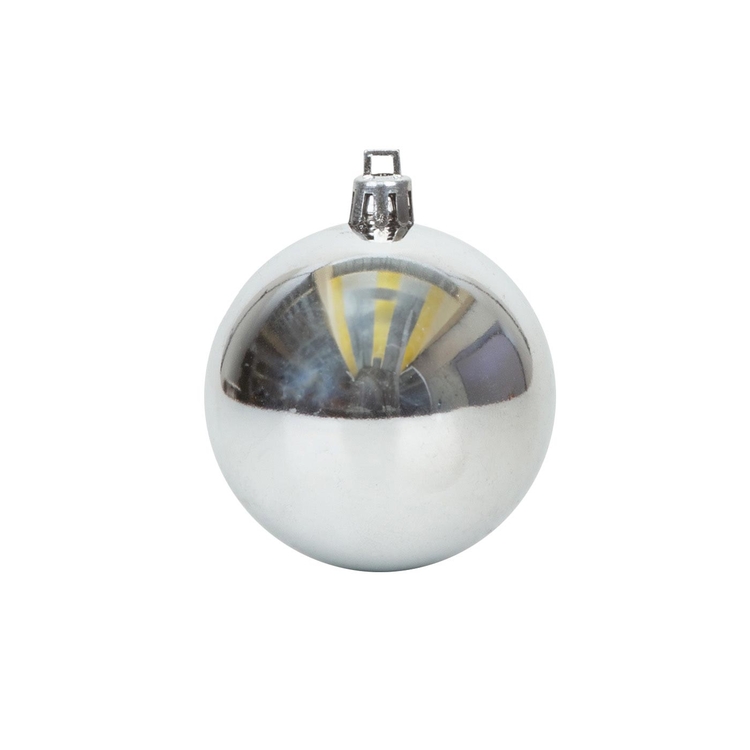 Bolas de Navidad JOY Plateado Brillante Set x 6 - 6 cm Bolas de Navidad JOY Plateado Brillante Set x 6 - 6 cm