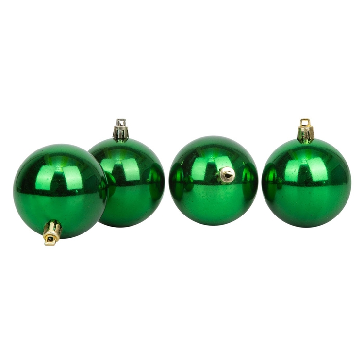 Bolas de Navidad JOY Verde Brillante Set x 6 - 6 cm Bolas de Navidad JOY Verde Brillante Set x 6 - 6 cm