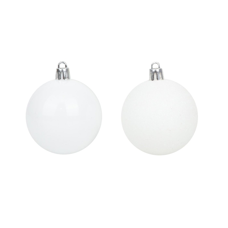 Bolas de Navidad JOY Blanco Mate Set x 6 - 6 cm Bolas de Navidad JOY Blanco Mate Set x 6 - 6 cm