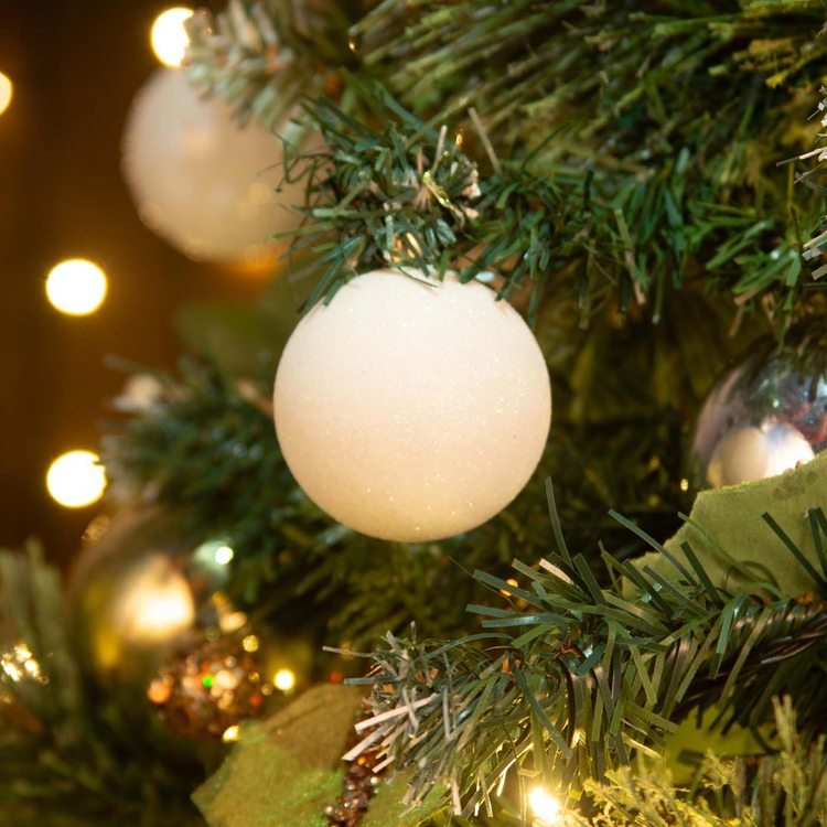 Bolas de Navidad JOY Blanco Mate Set x 6 - 6 cm Bolas de Navidad JOY Blanco Mate Set x 6 - 6 cm