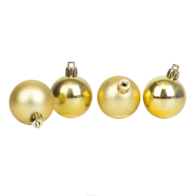 Bolas de Navidad JOY Dorado Brillante/Mate Set x 16 - 4 cm Bolas de Navidad JOY Dorado Brillante/Mate Set x 16 - 4 cm