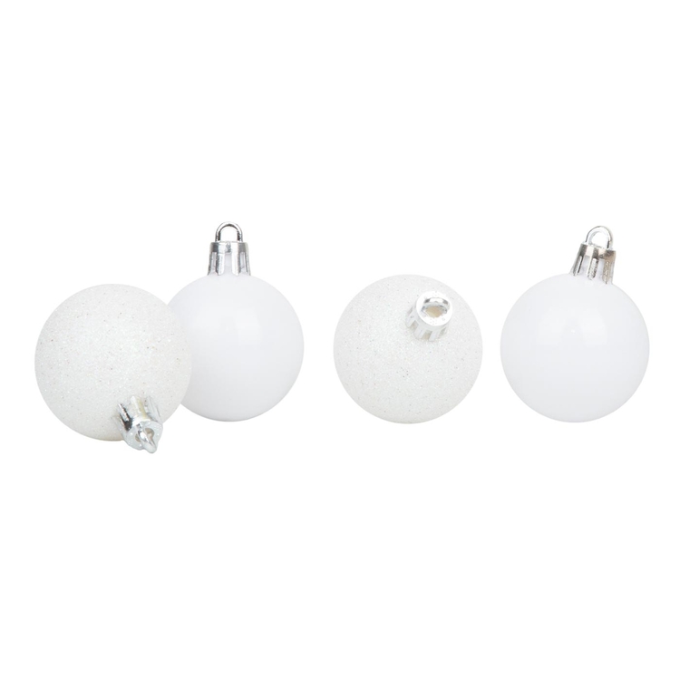 Bolas de Navidad JOY Blanco Set x 16 - 4 cm Bolas de Navidad JOY Blanco Set x 16 - 4 cm