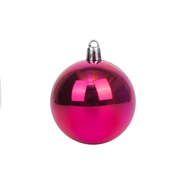 Bolas de Navidad JOY Fucsia Brillante Set x 6 - 6 cm Bolas de Navidad JOY Fucsia Brillante Set x 6 - 6 cm