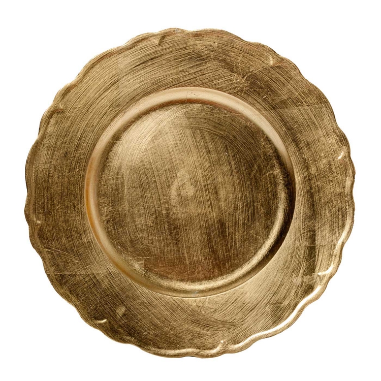 Plato Base 32 cm JOY Dorado Liso Plato Base 32 cm JOY Dorado Liso