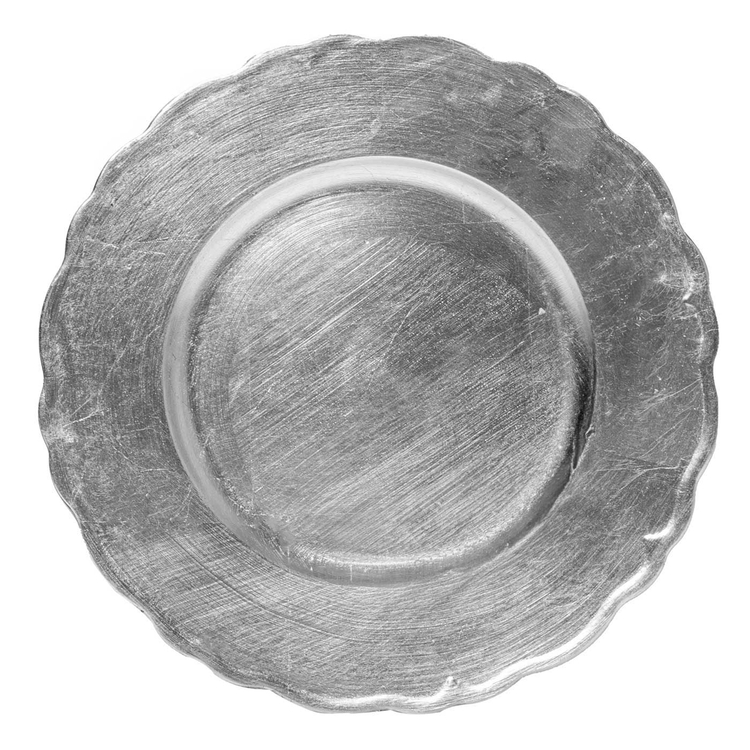 Plato Base 32 cm JOY Plateado Liso Plato Base 32 cm JOY Plateado Liso