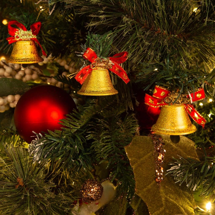 Adorno Navideño Colgante JOY Campanas Doradas Set x 6 Adorno Navideño Colgante JOY Campanas Doradas Set x 6