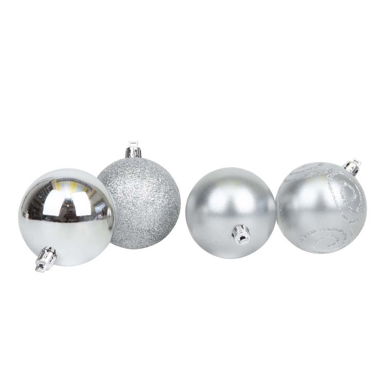 Bolas de Navidad JOY Plateadas Set x 10 - 6 cm Bolas de Navidad JOY Plateadas Set x 10 - 6 cm
