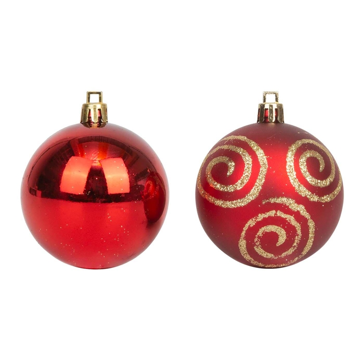 Bolas de Navidad JOY Rojas Set x 10 - 6 cm Bolas de Navidad JOY Rojas Set x 10 - 6 cm