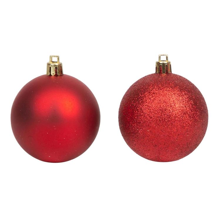 Bolas de Navidad JOY Rojas Set x 10 - 6 cm Bolas de Navidad JOY Rojas Set x 10 - 6 cm