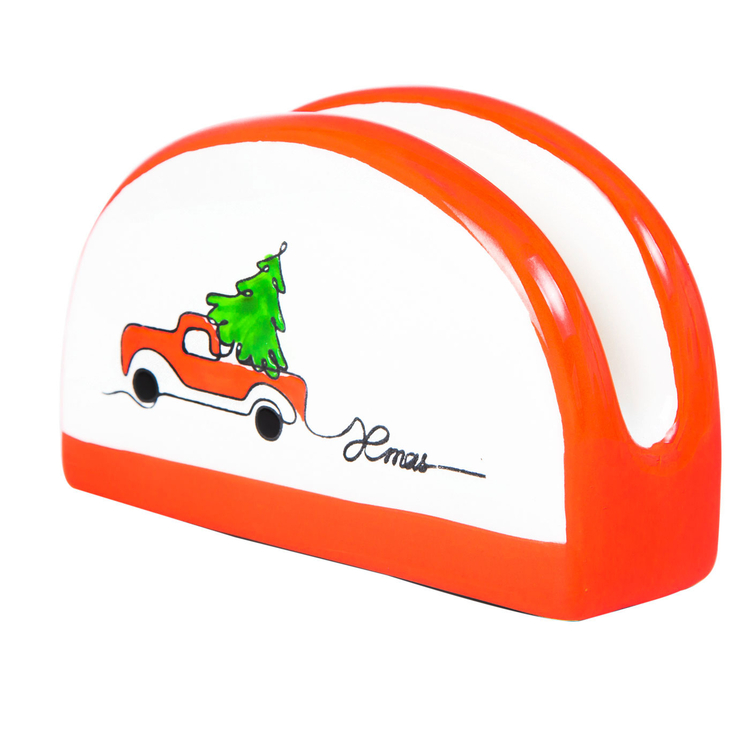 Servilletero de Cerámica JOY Carro Noel Servilletero de Cerámica JOY Carro Noel