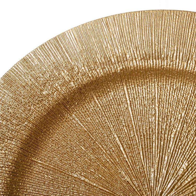 Plato Base 32 cm JOY Dorado Líneas Plato Base 32 cm JOY Dorado Líneas