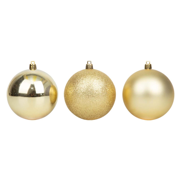 Bolas de Navidad JOY Rojo/Dorado Set x 50 - 8 cm Bolas de Navidad JOY Rojo/Dorado Set x 50 - 8 cm