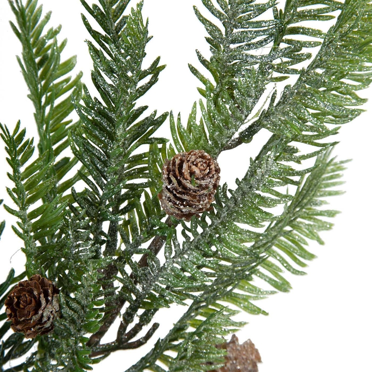 Adorno Navideño Rama JOY Tallo de pino con piña 58 cm Adorno Navideño Rama JOY Tallo de pino con piña 58 cm