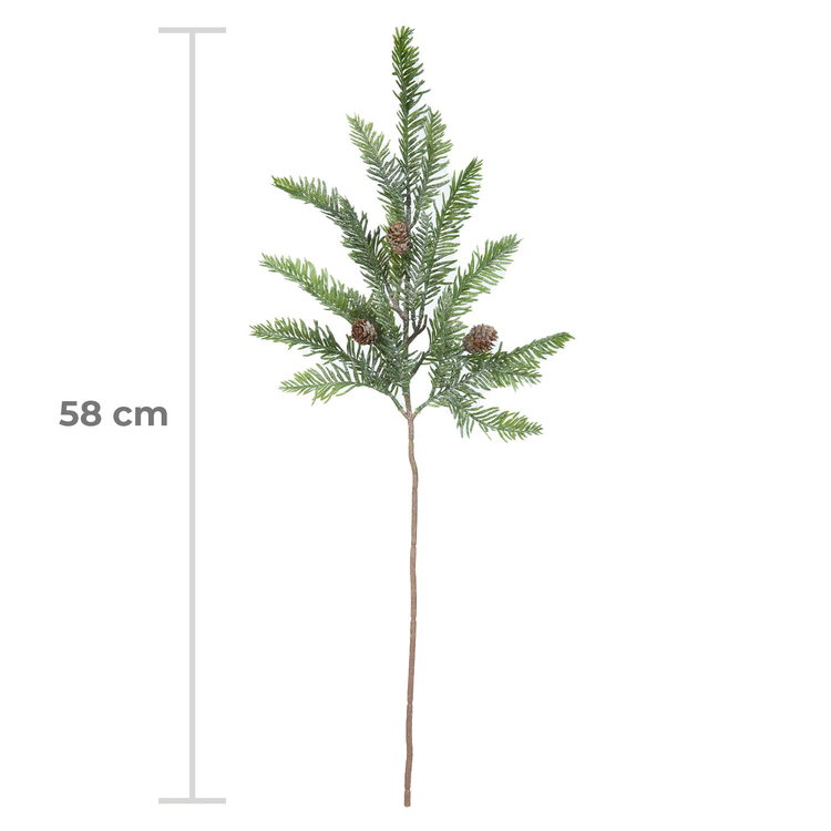 Adorno Navideño Rama JOY Tallo de pino con piña 58 cm Adorno Navideño Rama JOY Tallo de pino con piña 58 cm