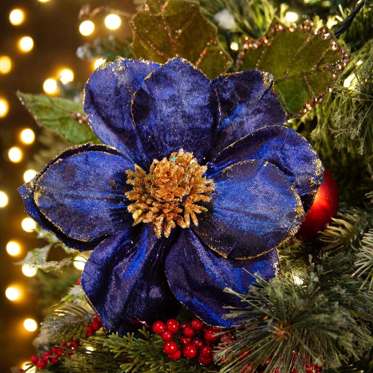 Adorno Navideño Rama Flor JOY Magnolia 20 cm Adorno Navideño Rama Flor JOY Magnolia 20 cm