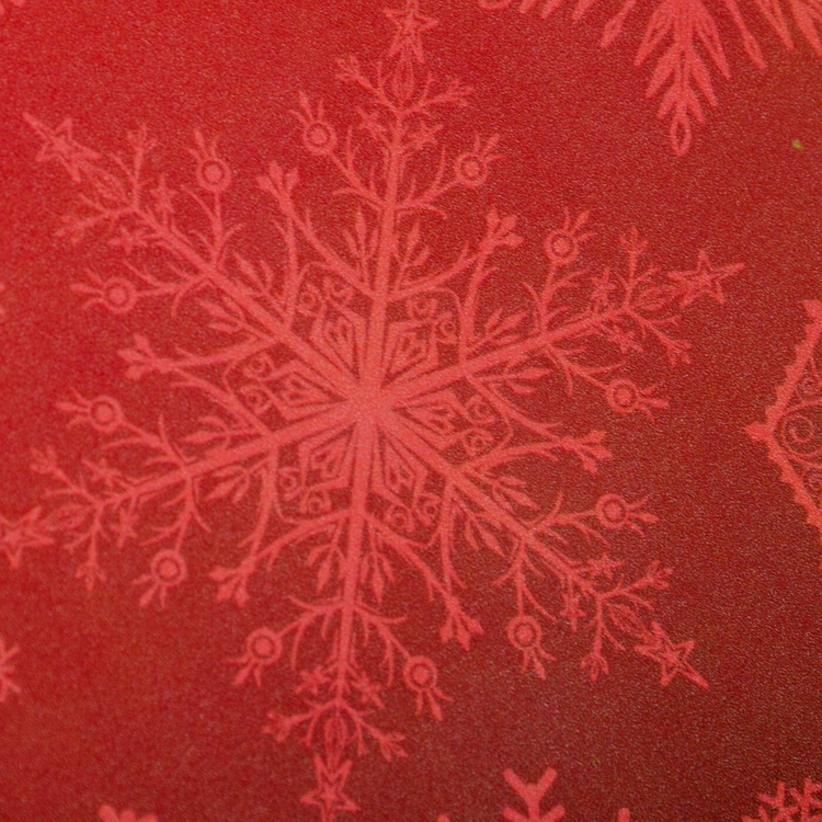 Set x 4 Individuales + 4 Portavasos JOY Copo de Nieve Rojo Set x 4 Individuales + 4 Portavasos JOY Copo de Nieve Rojo