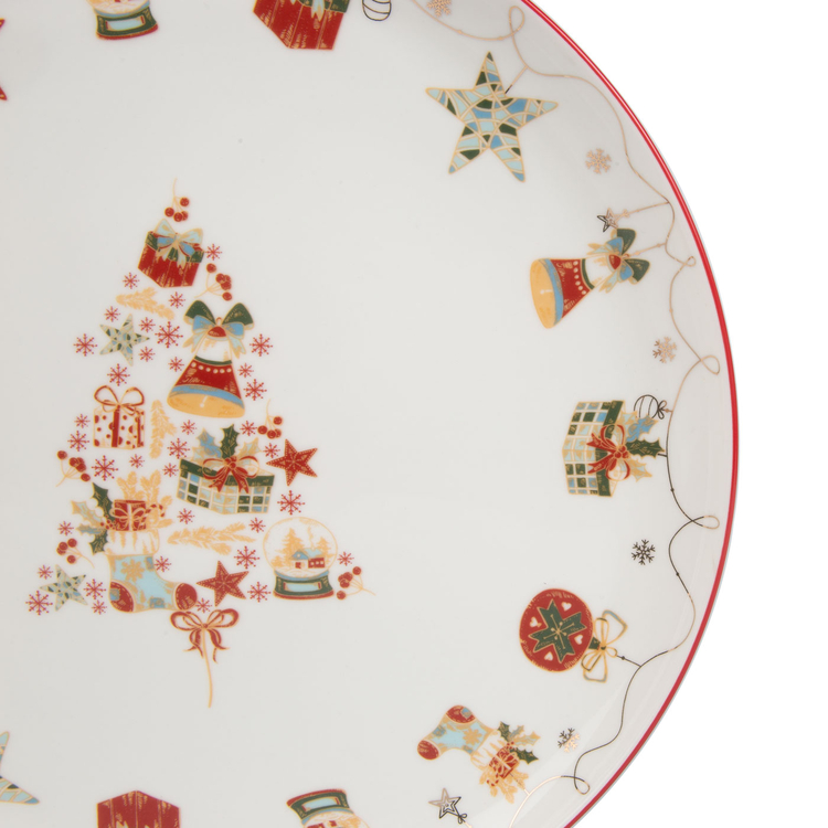 1 Plato Redondo Mediano FREE HOME Navidad 26 cm 1 Plato Redondo Mediano FREE HOME Navidad 26 cm