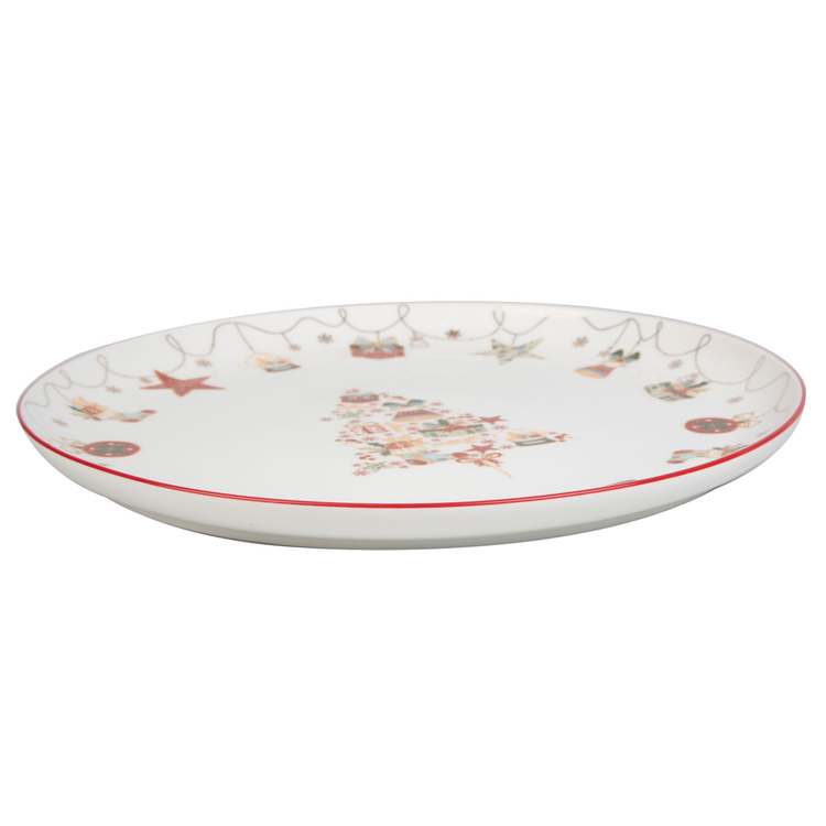 1 Plato Redondo Mediano FREE HOME Navidad 26 cm 1 Plato Redondo Mediano FREE HOME Navidad 26 cm