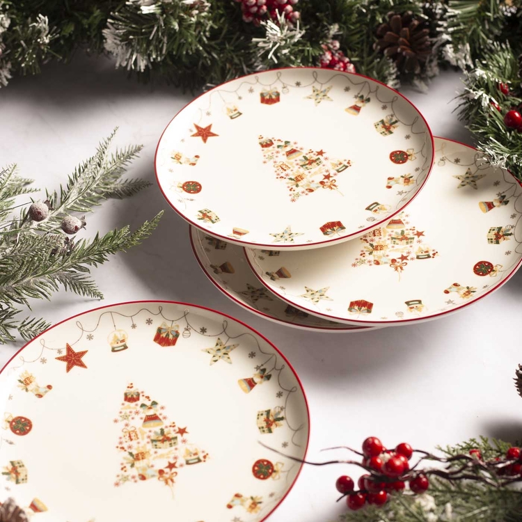 1 Plato Redondo Pequeño FREE HOME Navidad 21 cm 1 Plato Redondo Pequeño FREE HOME Navidad 21 cm