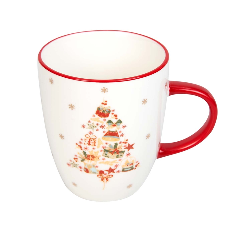 Pocillo Mug FREE HOME Asa Roja Navidad 350 cc - 400 ml Pocillo Mug FREE HOME Asa Roja Navidad 350 cc - 400 ml