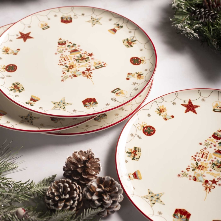 Plato Redondo Grande FREE HOME Navidad 30 cm Plato Redondo Grande FREE HOME Navidad 30 cm