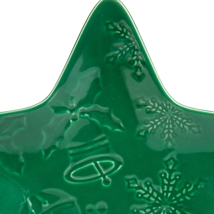 Plato en Forma de Estrella FREE HOME Verde 18 cm Plato en Forma de Estrella FREE HOME Verde 18 cm