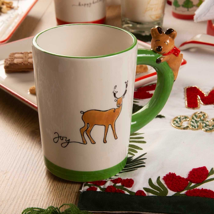 Mug de Cerámica JOY Ciervo Navidad 437 ml Mug de Cerámica JOY Ciervo Navidad 437 ml