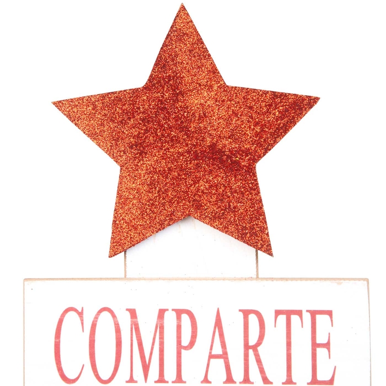 Cuadro Decorativo FREE HOME Árbol Navidad Estrella Roja Cuadro Decorativo FREE HOME Árbol Navidad Estrella Roja