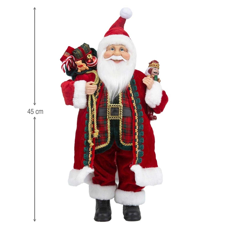 Muñeco Papá Noel JOY con Regalos y Cascanuez 45 cm Muñeco Papá Noel JOY con Regalos y Cascanuez 45 cm