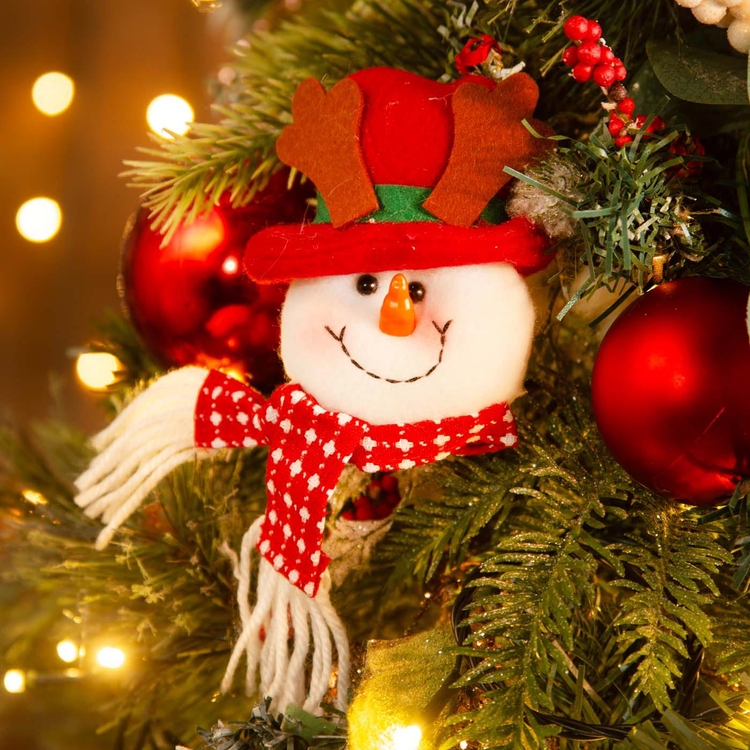 Adorno Navideño JOY Colgante Hombre de Nieve con Sombrero y Bufanda 11 cm Adorno Navideño JOY Colgante Hombre de Nieve con Sombrero y Bufanda 11 cm