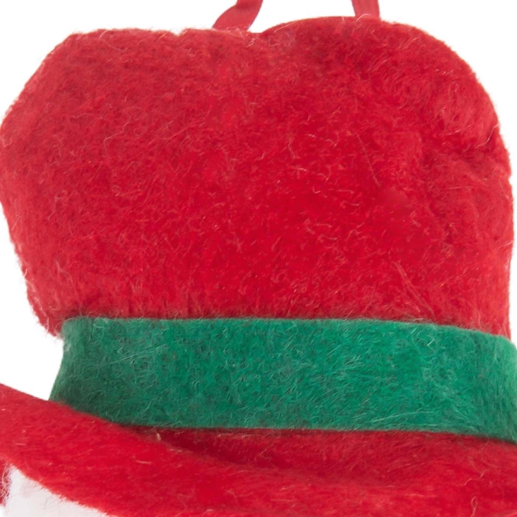 Adorno Navideño JOY Colgante Hombre de Nieve con Sombrero, Bufanda y Cascabel 12 cm Adorno Navideño JOY Colgante Hombre de Nieve con Sombrero, Bufanda y Cascabel 12 cm