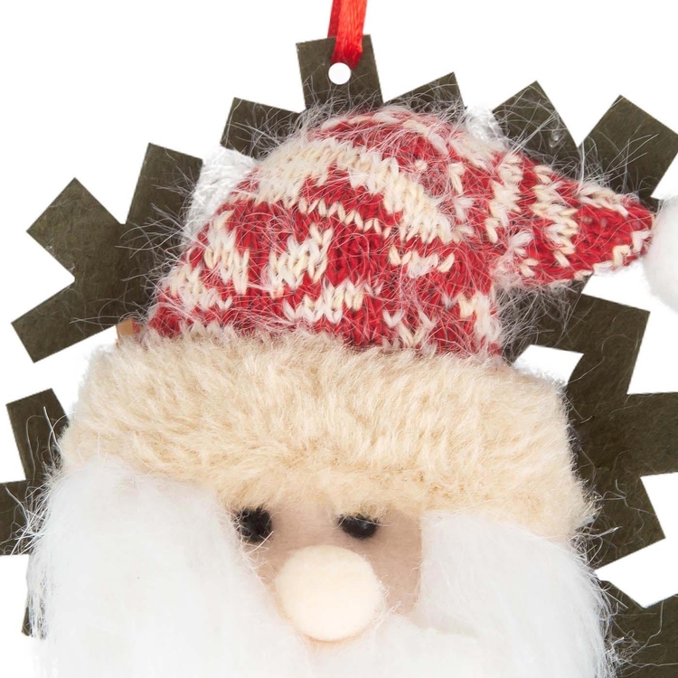 Adorno Navideño JOY Colgante Papá Noel con Gorro Tejido Navideño 11 cm Adorno Navideño JOY Colgante Papá Noel con Gorro Tejido Navideño 11 cm